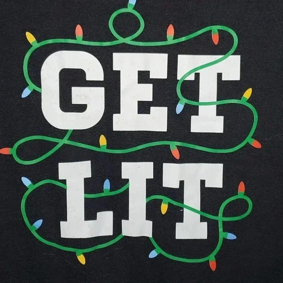 Tipsy Elves Get Lit Graphic Long Sleeve Lounge Top Women's Size Small NWT - Picture 2 of 9